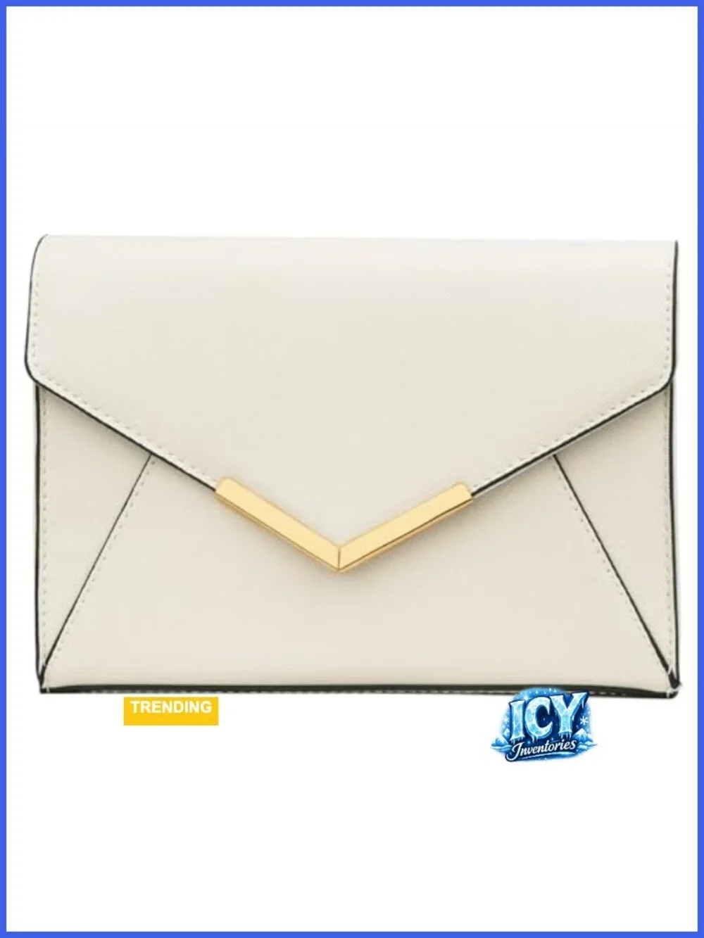 Faux Leather Clutch Purse, Evening Handbag Crossbody Envelope Bag with